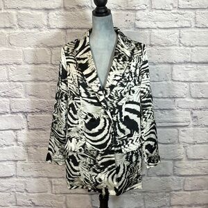 Missguided satin zebra print blazer